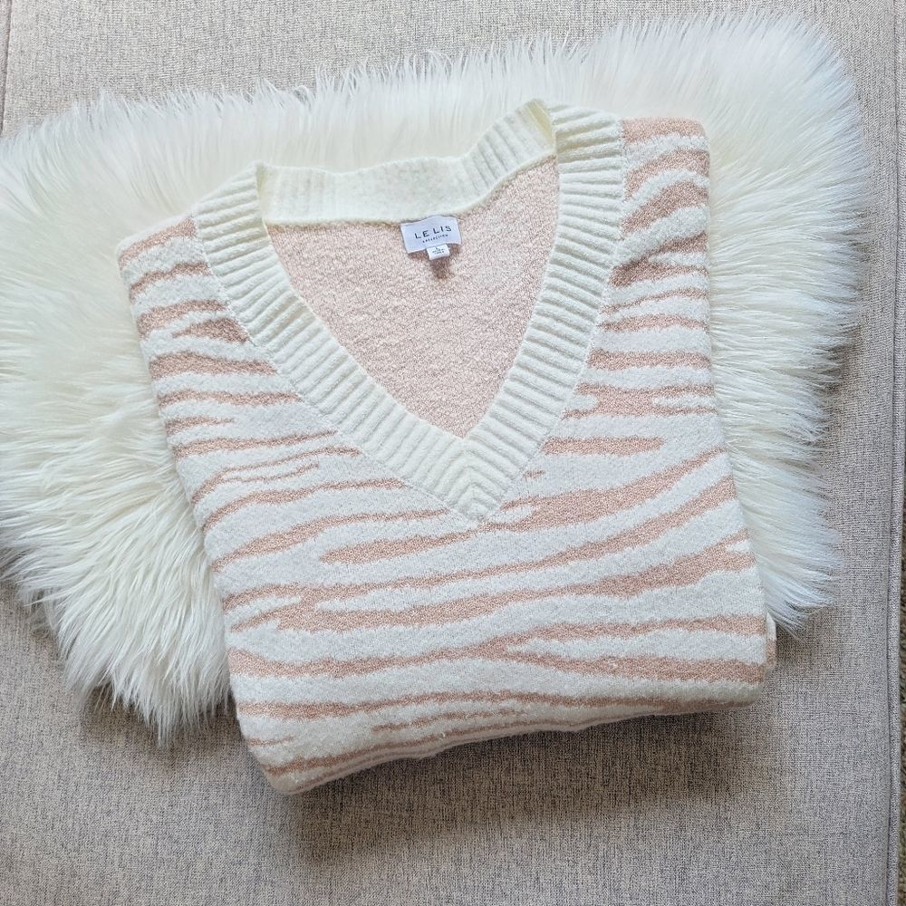 Zebra sweater V-neck 